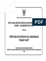 KMK No. 1204 Tahun 2004 Ttg Persyaratan Kesehatan Lingkungan Rumah Sakit