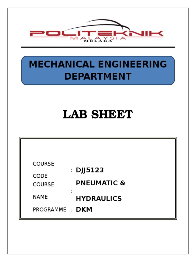 Lab Sheet Cover Jj512-1 | PDF | Experiment | Laboratories