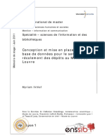 Conception Et Mise en Place D Une Base de Donnees Pour Le Service Du Recolement Des Depots Au Musee Du Louvre PDF