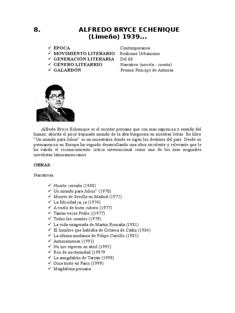 Alfredo Bryce Echenique PDF