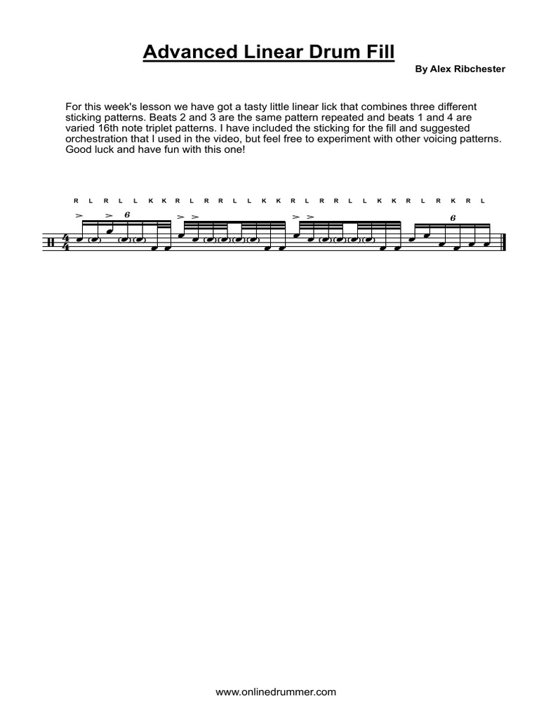 012 Int Linear Drum Beats Download Free PDF Music Theory Elements