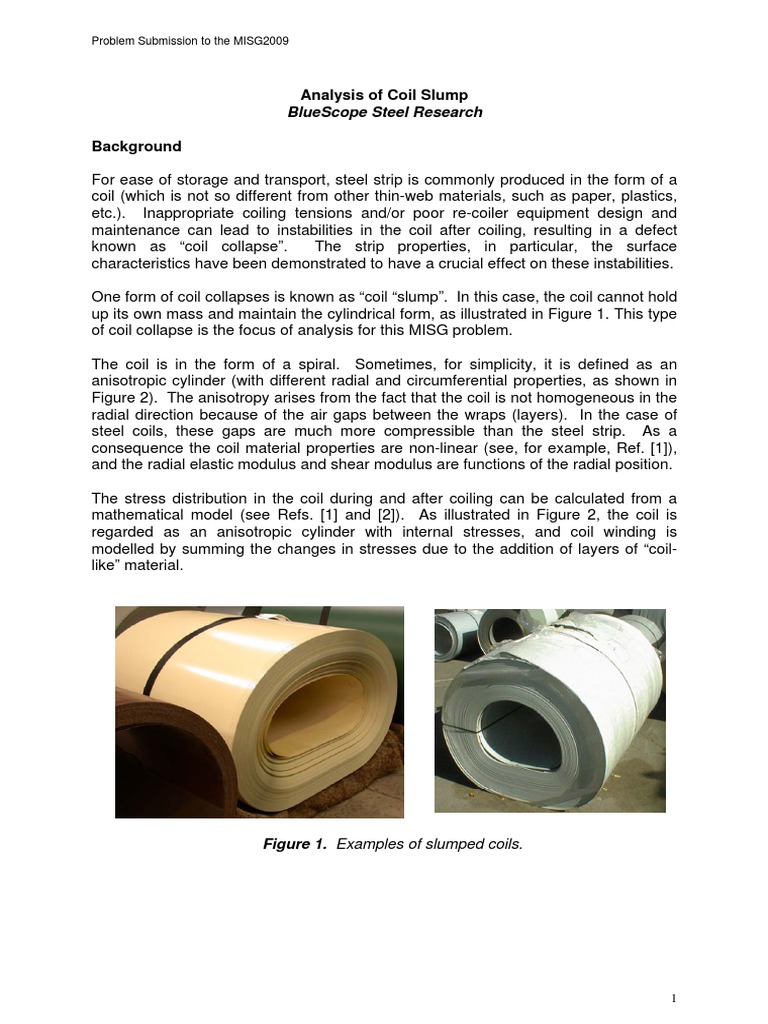 Analysis of Coil Slump in Steel Coils | PDF | Anisotropy | Chemistry