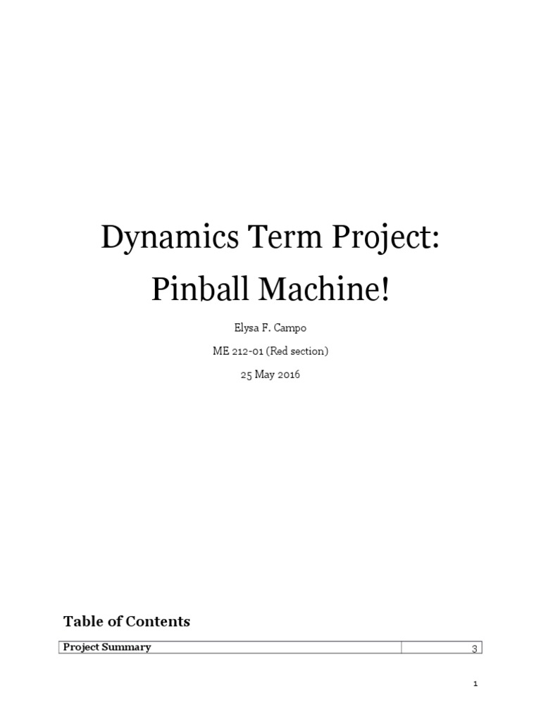 Dynamics of a Pinball Machine | PDF | Collision | Velocity