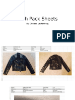 Tech Pack Sheets Portfolio