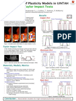 Validation of Plasticity Models in UINTAH Using Taylor Impact Tests