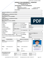 Jai Narain Vyas University, Jodhpur: Candidate Registration Form (010) Department of Civil Engineering