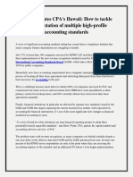 CW Associates CPA's Hawaii - How To Tackle Implementation of Multiple High-Profile Accounting Standards