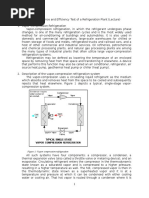 Performance and Efficiency Test of A Refrigeration Plant (Lecture)