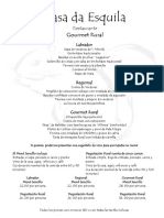 Carta Degustações Casa Da Esquila Espanhol 2014