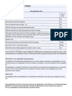 Visa Fees Structure