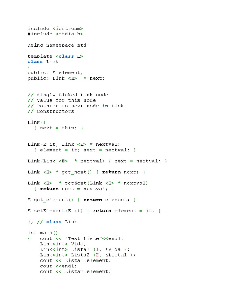 C++ Linked List Template | PDF | Computers | Technology & Engineering