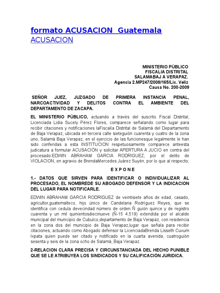 ¿Qué pasa si el Ministerio Público no presenta acusación
