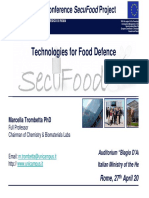 Technologies For Food Defence: Final Conference Secufood Project