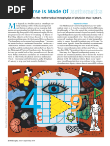 The Universe Is Made of Mathematics