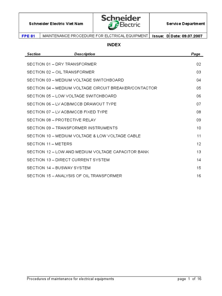 Procedure of Maintenance for Electrical Equipment Insulator