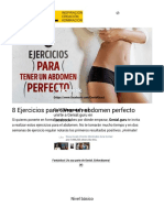 8 Ejercicios para Tener Un Abdomen Perfecto