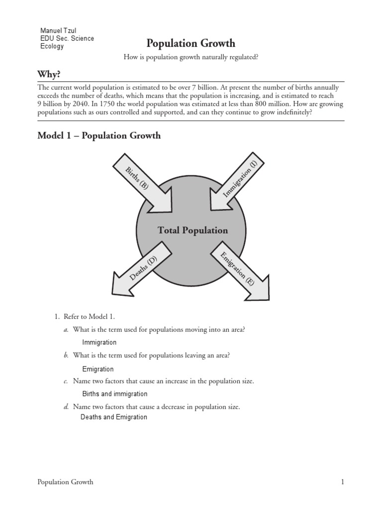 Pop Growth Pogil Manuel Tzul Ecology Logistic Function