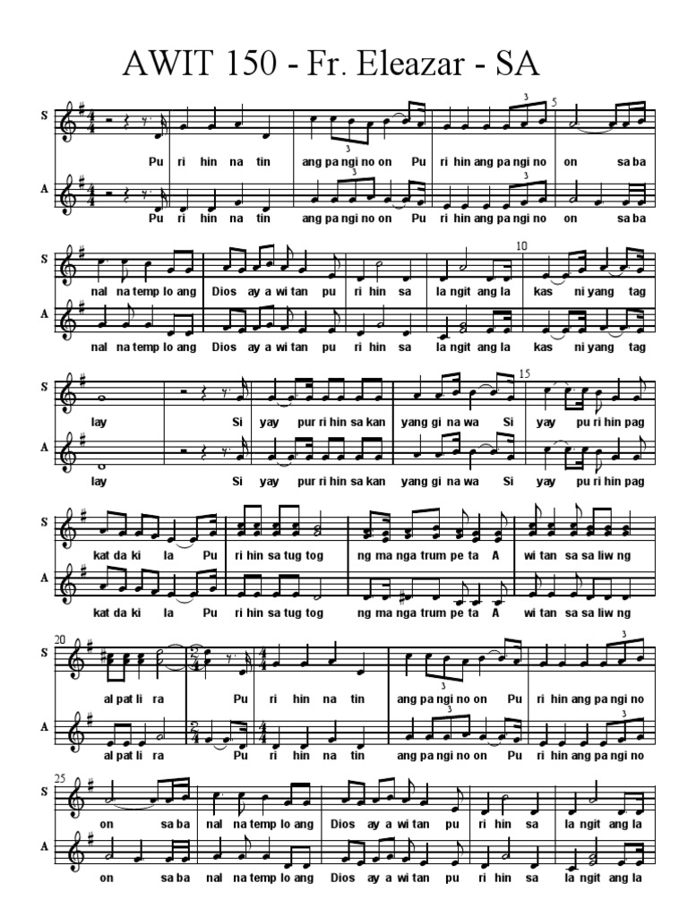 Awit 150 - Soprano&Alto PDF | PDF