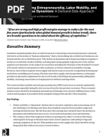 Declining Entrepreneurship, Labor Mobility, And Business Dynamism