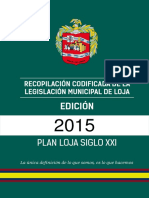 Recopilación Codificada de La Legislación Del Municipio - 2015