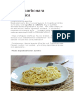 Pasta Carbonara Auténtica