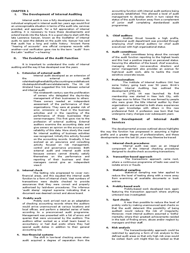Evolution of Internal Auditing Practices | PDF | Internal Audit | Audit