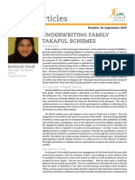 Underwriting Family Takaful Schemes