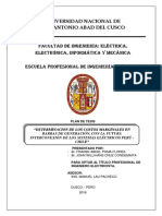 Determinacion de Los Costos Marginales en Barras de Generación, Con La Futura Interconexión de Los Sistemas Eléctricos Perú - Chile