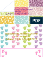 Tarjetitas de Recuerdos Baby Shower 
