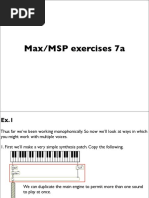 Max/MSP Exercises 7 A