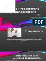 Manejo Preoperatorio y Transoperatorio