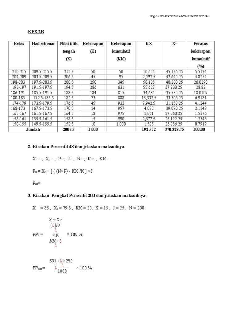Statistik Kes 2 Pdf