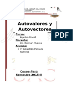 Trabajo Autovalores y Autovectores