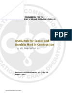 Regulatory Text On Cranes and Derricks in Construction