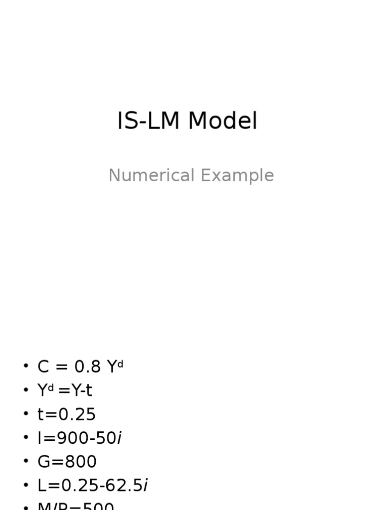 IS-LM Model: Equations & Example | PDF