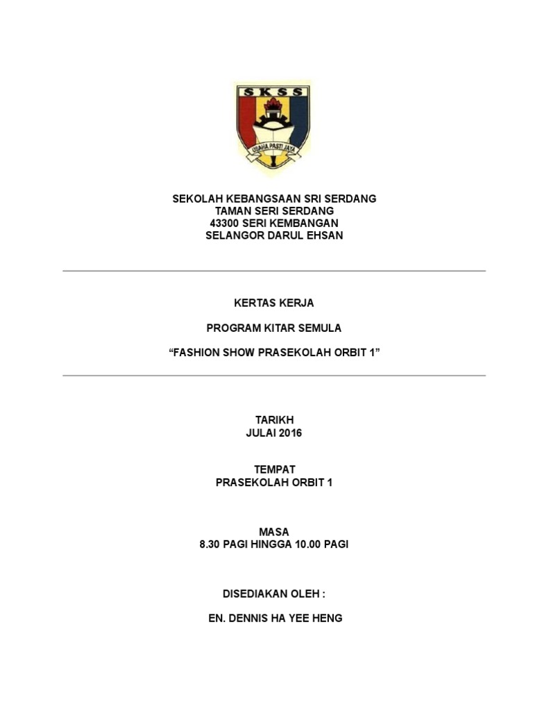 Kertas Kerja Lawatan Ke Diy Cup Cake