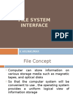 File System Interface: K Arunkumar
