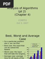 Analysis of Algorithms (PT 2) (Chapter 4) : COMP53 Oct 3, 2007