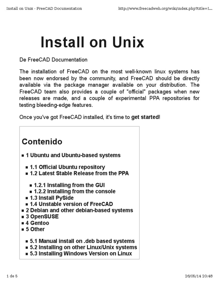 FreeCAD Installation Guide for Unix | PDF | Computing And Information ...