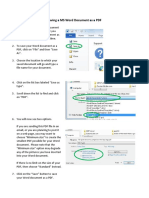 How to MS Word Document as a PDF