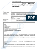 NBR 14518 - Sistemas de Ventilação para Cozinhas Profissionais PDF
