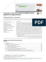 Systematic Review As A Research Method in Postgraduate