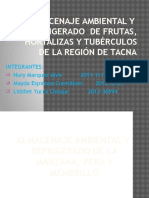 Almacenaje Ambiental y Refrigerado de Frutas, Hortalizas