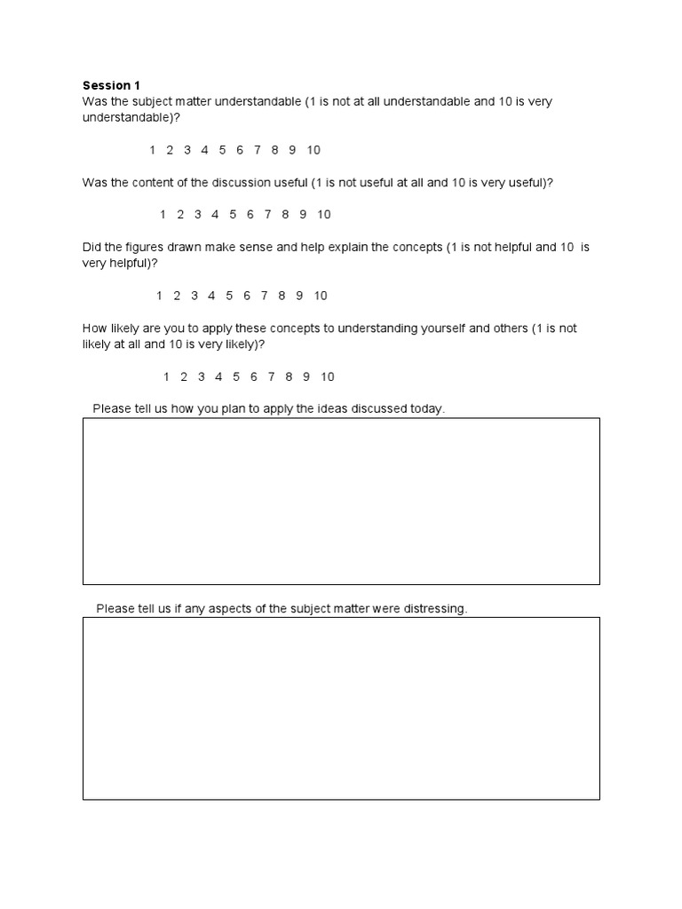 Feedbacksession 1 | PDF