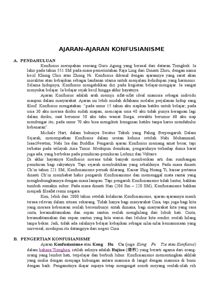 Ajaran Konfusianisme Pdf