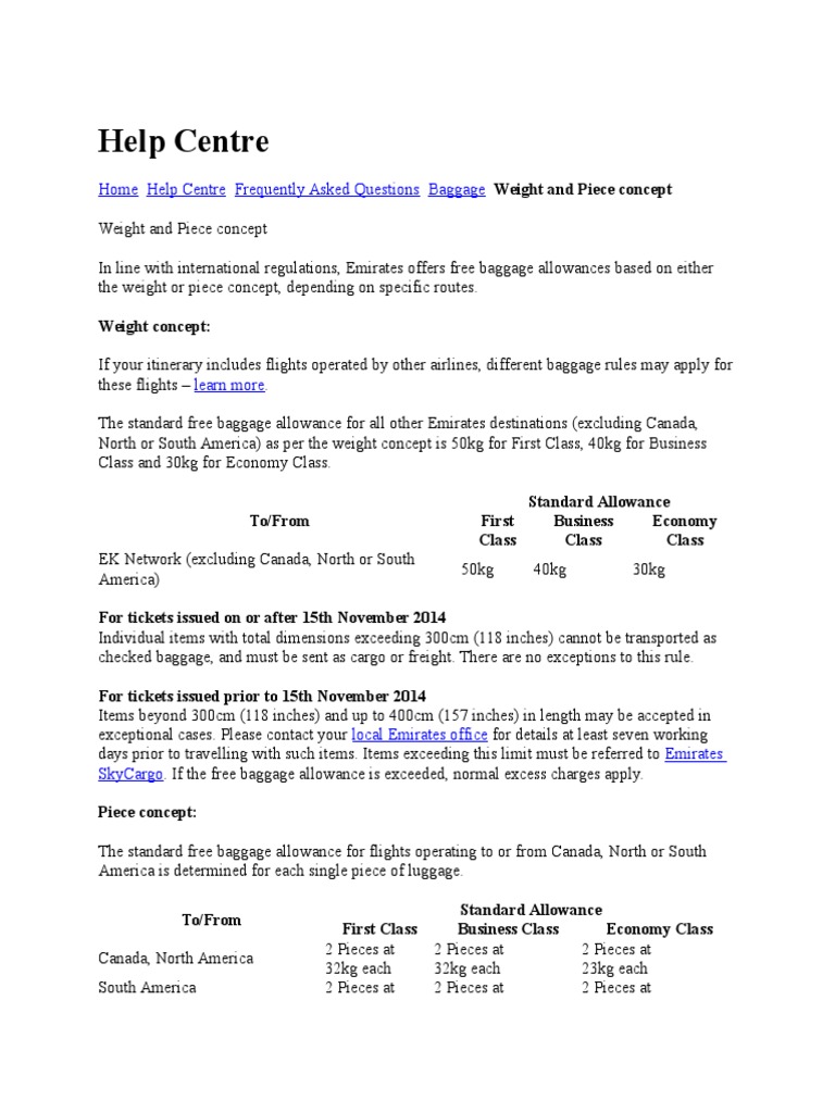Emirates Baggage Allowance Understanding the Differences Between the