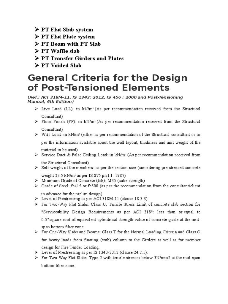 Design of Post-Tensioned Elements | PDF | Prestressed Concrete ...