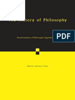 O'Hear, Anthony (Ed.) (2016), The History of Philosophy (Royal Institute of Philosophy Supplement) PDF