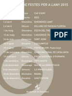 Calendari Festes 2015