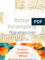 Rotter Incomplete Sentences Blank Projective Test Guide